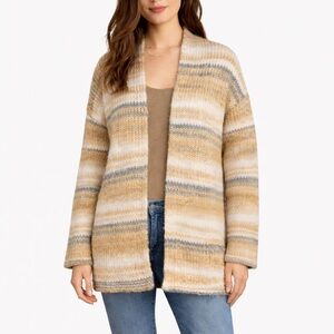 183. Anthropologie NWOT Striped Open Front Knit Cardigan Jacket XS